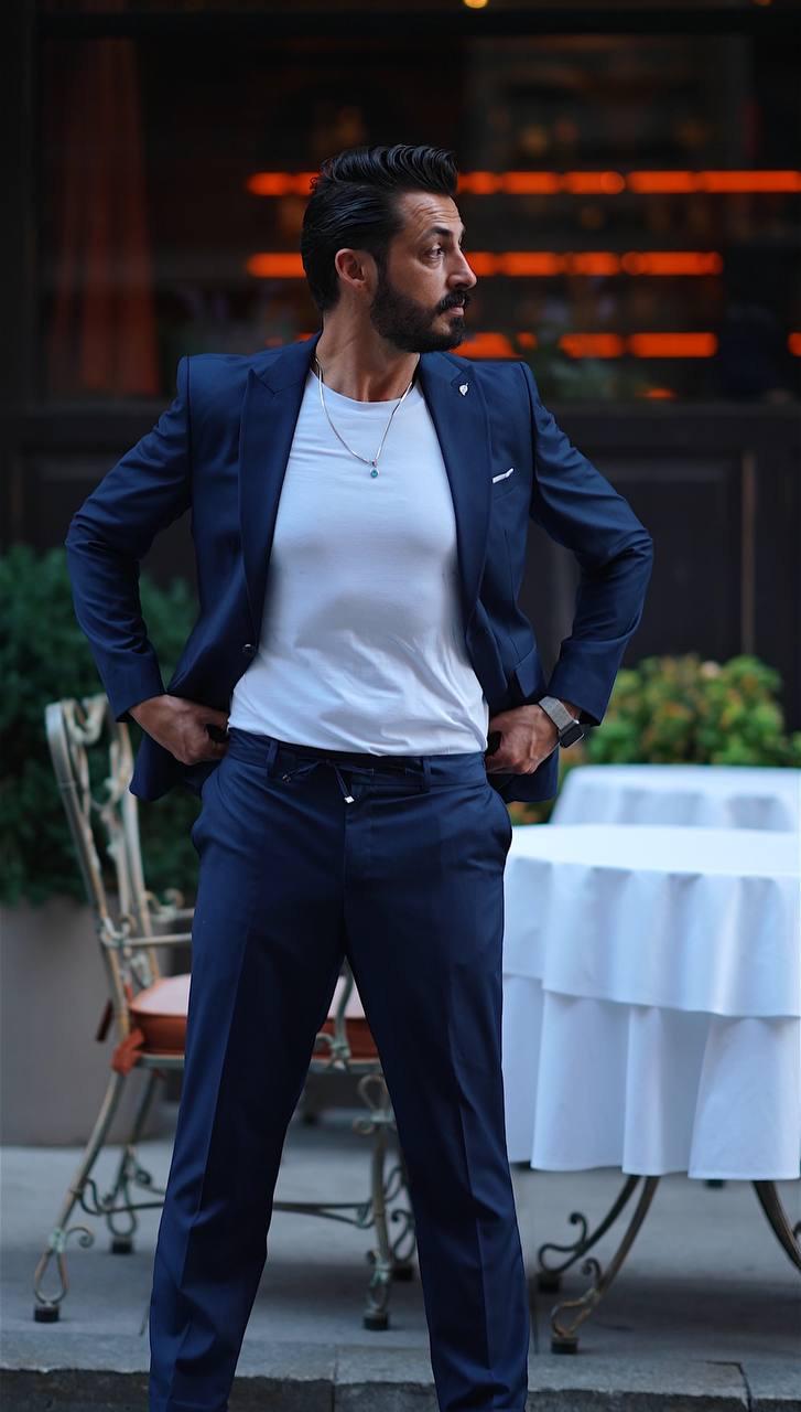 Lacivert Jogger Takım Elbise MS62H9