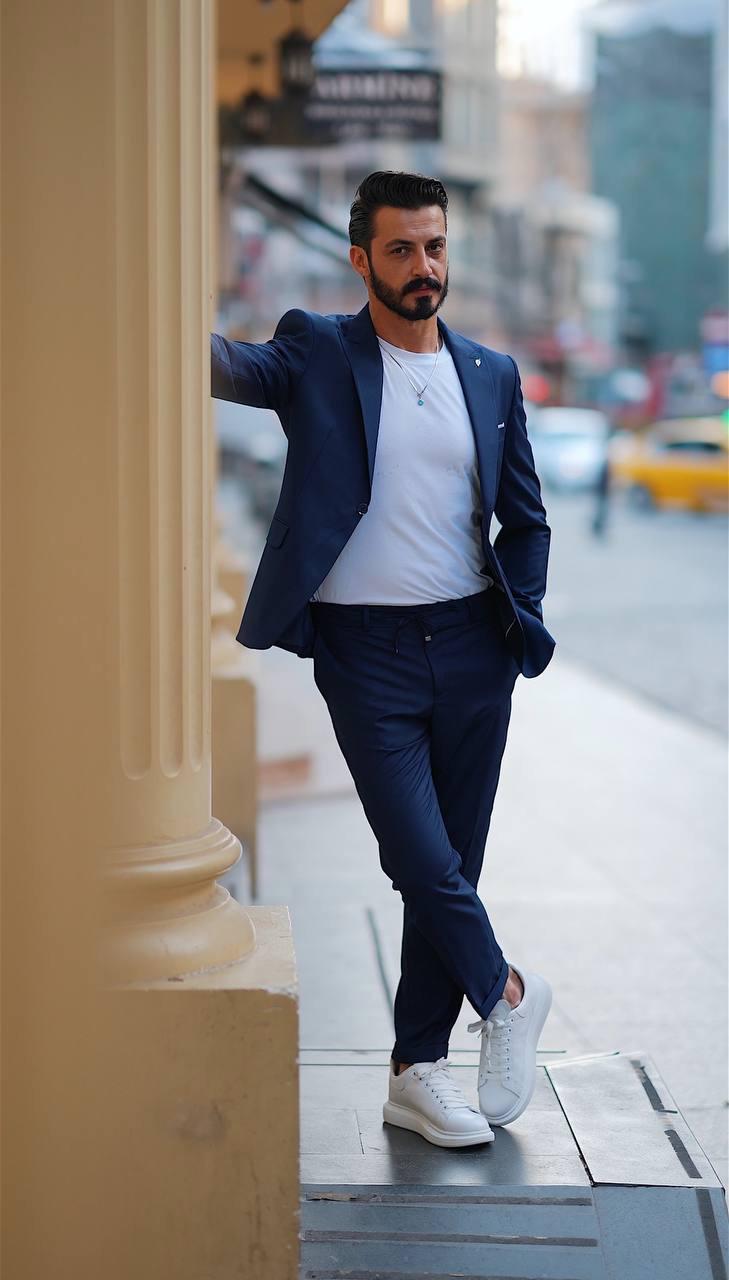 Lacivert Jogger Takım Elbise MS62H9