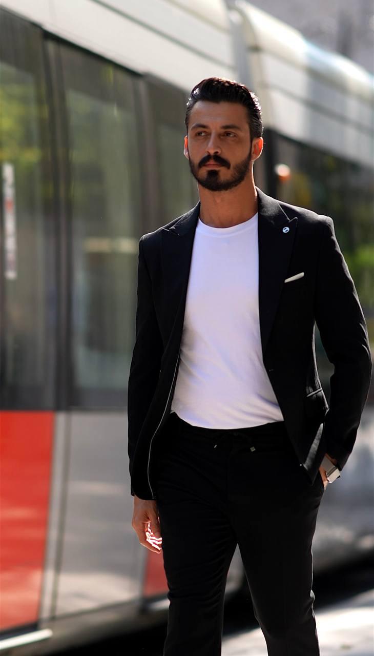 Siyah Jogger Takım Elbise MS63H9