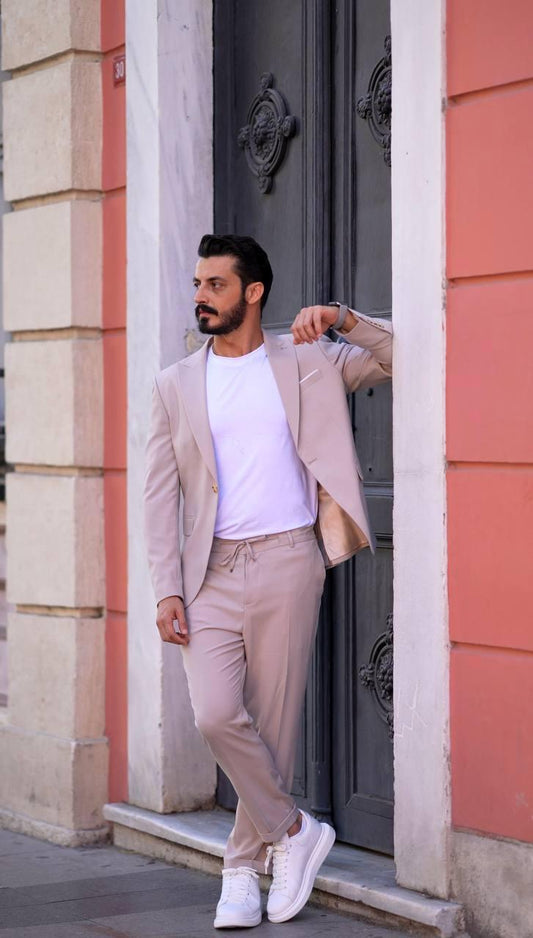 Krem Jogger Takım Elbise MS61H9