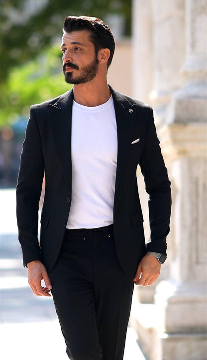 Siyah Jogger Takım Elbise MS63H9