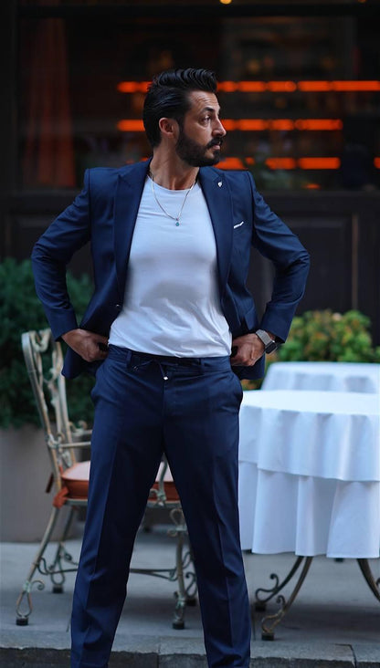 Lacivert Jogger Takım Elbise MS62H9