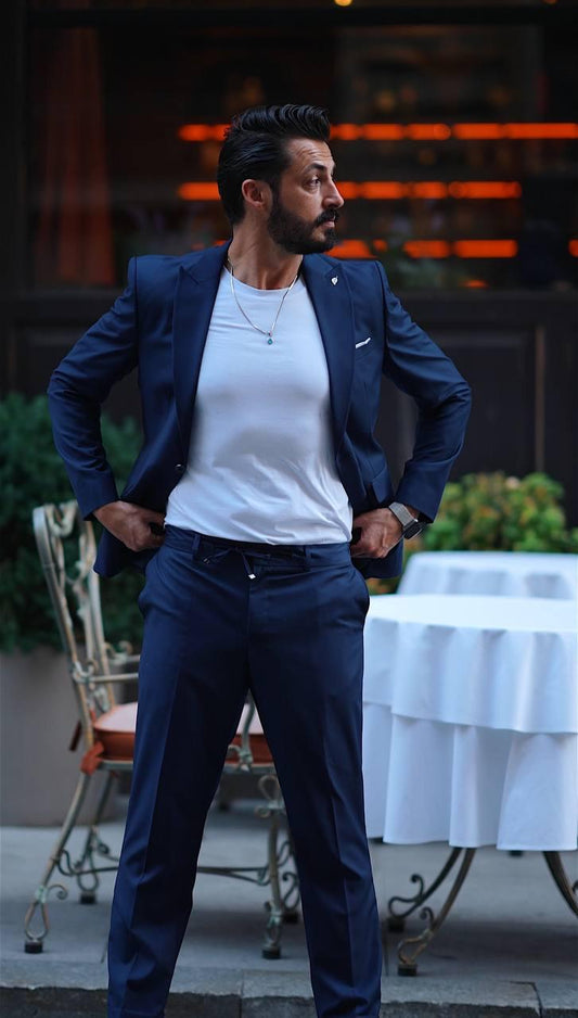 Lacivert Jogger Takım Elbise MS62H9