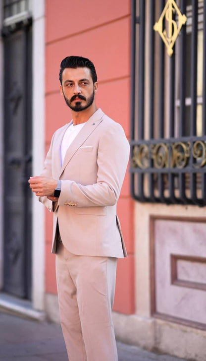 Krem Jogger Takım Elbise MS61H9