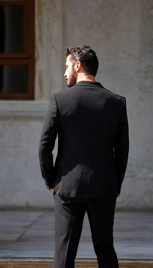 Siyah Jogger Takım Elbise MS63H9