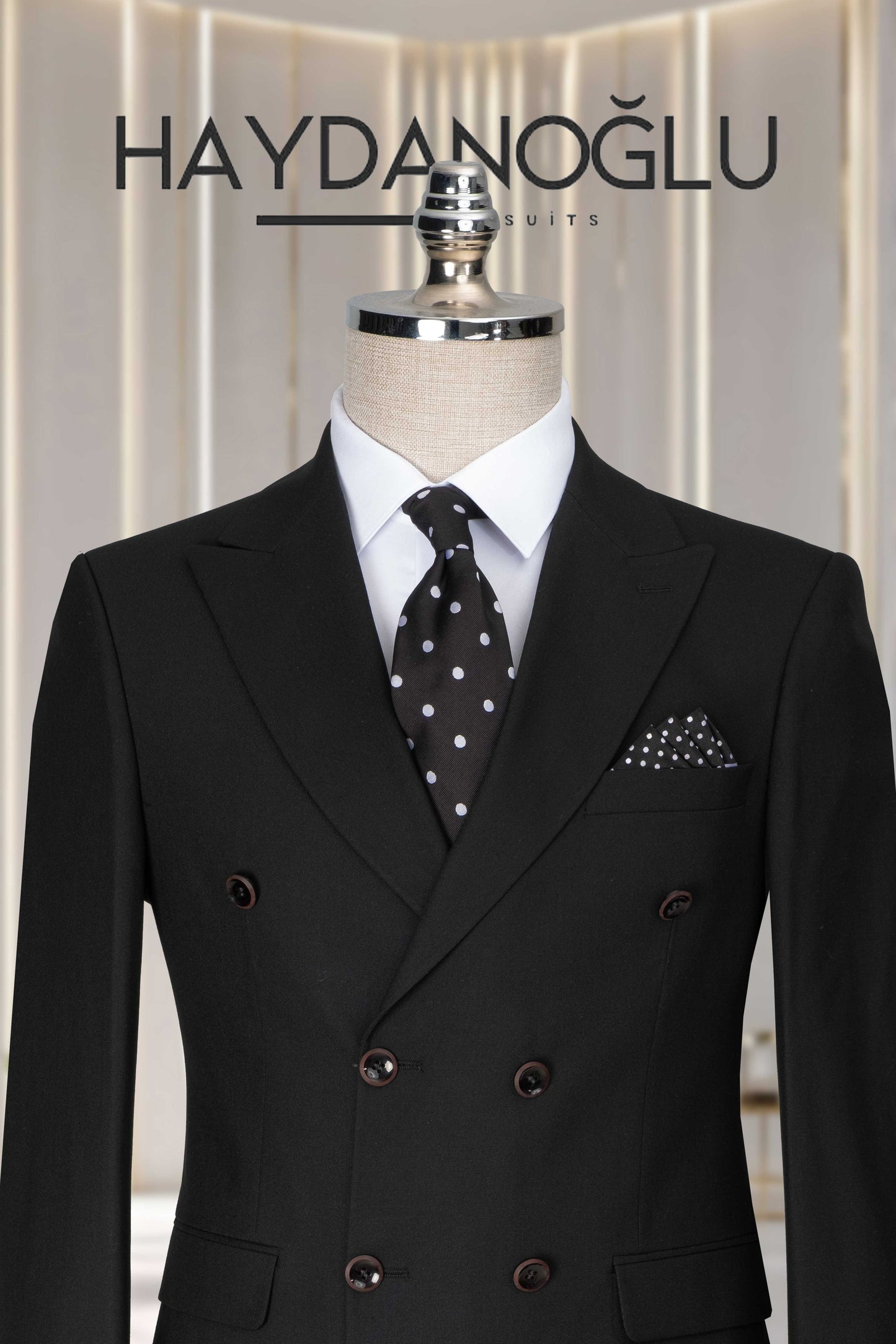 Kruvaze Takım Elbise SlimFit Lacivert MS38H9